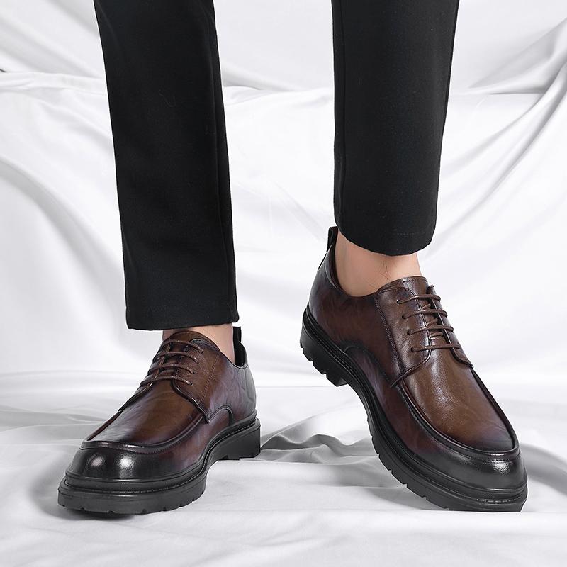 Fashion Luxury men's leather shoes Comfortable daily high-quality style Elegant work or party Thick soled height increasing shoes