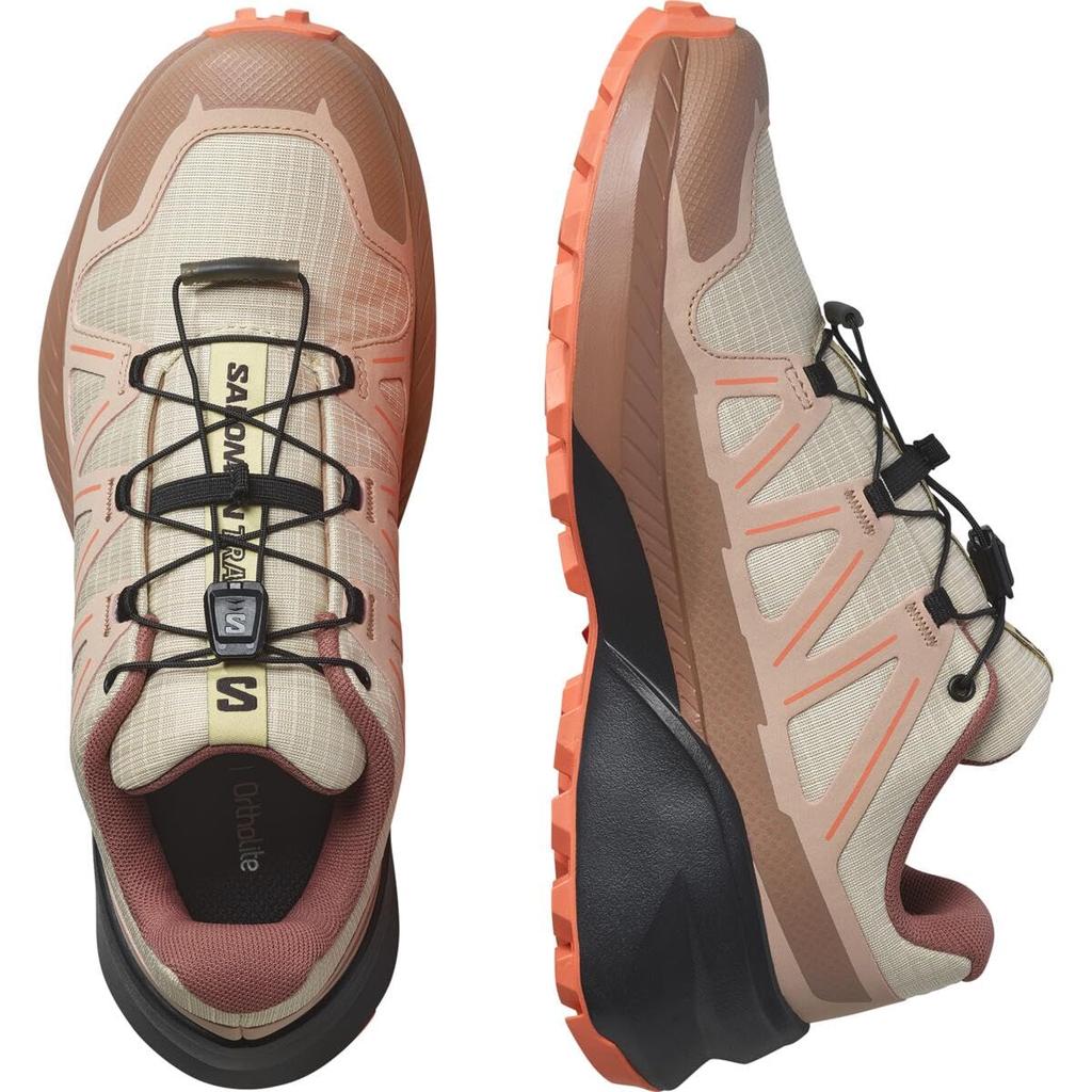 Salomon SPEEDCROSS PEAK Trail Running Size Tender Coral Women's Shoes, L47790400, 22.5, Peach/Burlwood/Fusion
