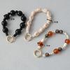 New Phone Accessory Wooden Chain Candy Beaded Luxury Phone Case Chains Acrylic Handle Lanyard Cell Mobile Patch Charm Strap