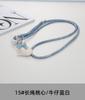 Leather messenger mobile phone lanyard love pendant long adjustable neck strap strong and durable gasket anti-lost women
