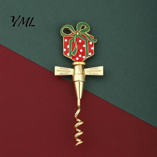 Langlebiger Korkenzieher Zinklegierung Weihnachten Weinflaschenöffner, Emaille Hut/Geschenk/Bär/Dackel Design, Ergonomischer Öffner Doppel-Flügelgriff Korkenzieher,