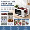 Printed Microwave Oven Dust Cover Universal Dust Protector Mat Microwave Cover  Household Cover