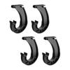 1pc J-Shaped Hanging Closet Rod Brackets Sturdy Curtain Rod Holder Closet Pole Support  Hardware