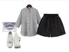 Høy midje A-linje vide ben dameshorts - Koreansk stil, Pluss størrelse, Sommer avslappet slim bukser