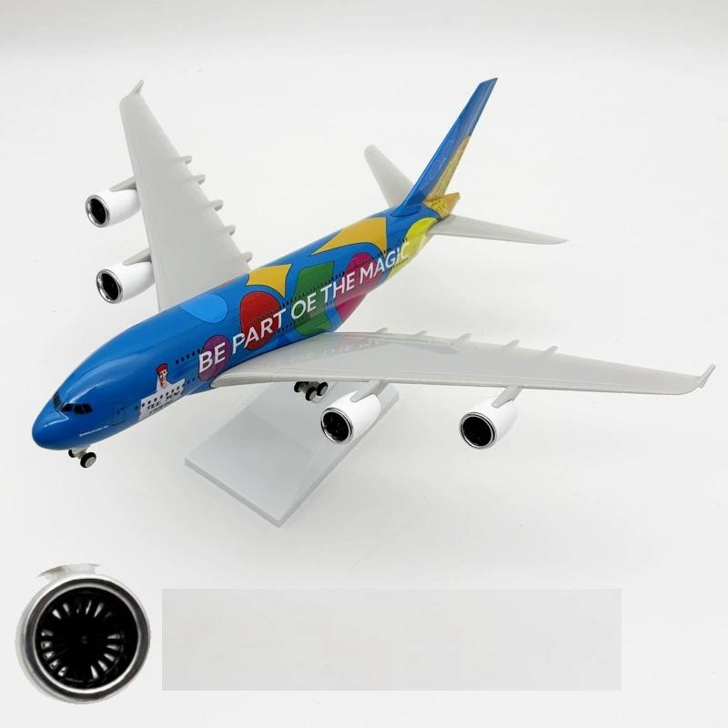 1/240 Scale Model airplane Emirates A380 Dubai Expo Painting machine aircraft models Resin 30CM Planes Collectible with Stand