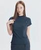 IHR Half-Neck Pleated Top / Charcoal