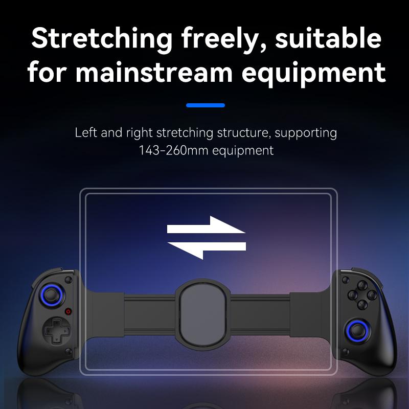 D11 Stretchable Game Controller Hall Trigger Supports Android Phone/Switch/PC/iOS/ Streaming Controller