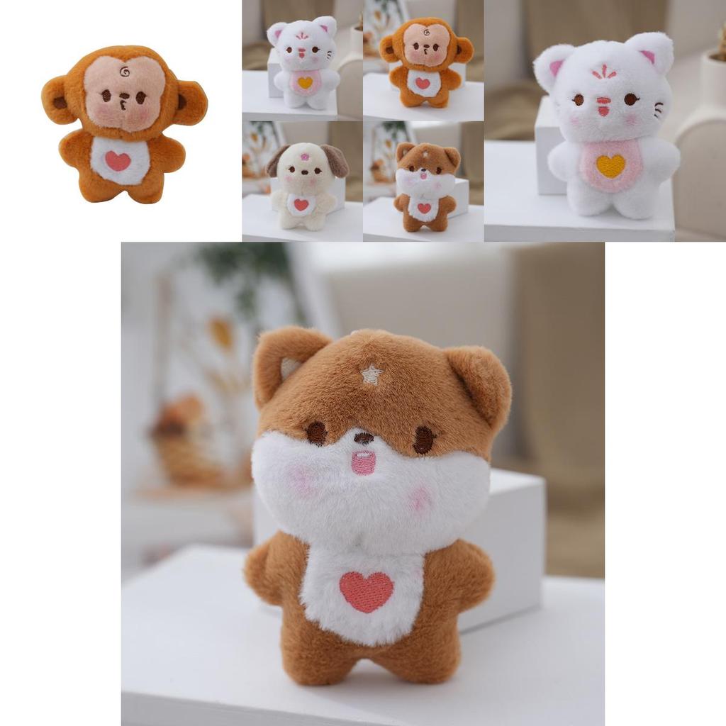 Entzückender Niedlicher Welpe Plüschtier Schlüsselanhänger Weiches Stofftier Taschenanhänger Puppenfigur