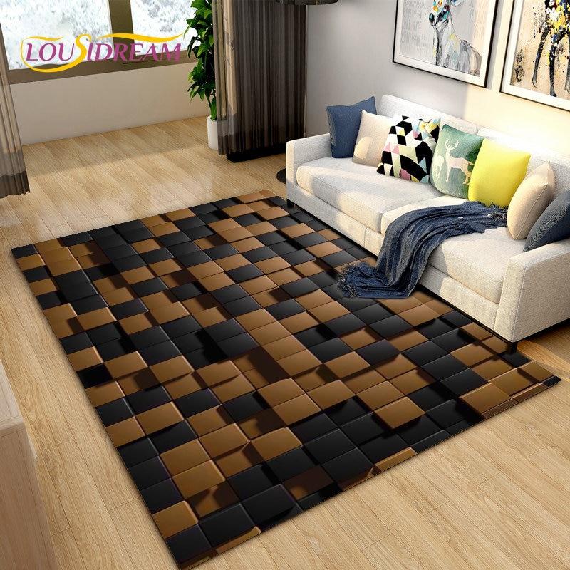 Tapis De Noël 3D Illusion D'optique - Père Noël Cheminée, Rond, Antidérapant - Décoration Fêtes - 11