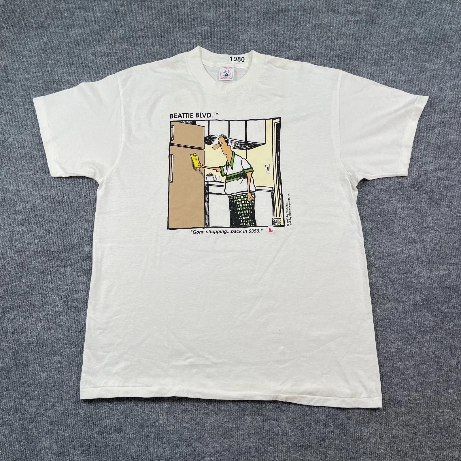 Vintage 1993 Funny Marriage Beattie Comic Strip Shirt Large 22x28 White NEW S