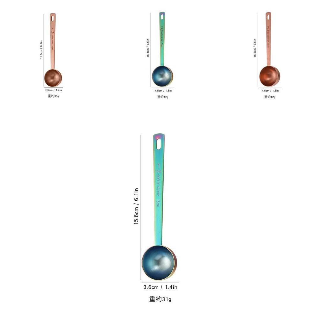 Multifunctional 304 Stainless Steel Measuring Spoon With Dual Heads For Baking Coffee