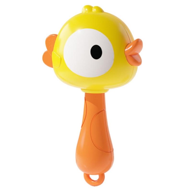 Handheld Shaker Toy for Infant Cartoon Duck Shape Newborns Gift Fun Activity Baby Shaker for 0-12 Month Baby Sensory Toy