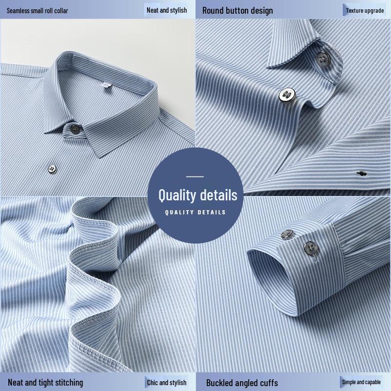 Shanshan Men's 2025 Business Casual Long Sleeve Print Shirt