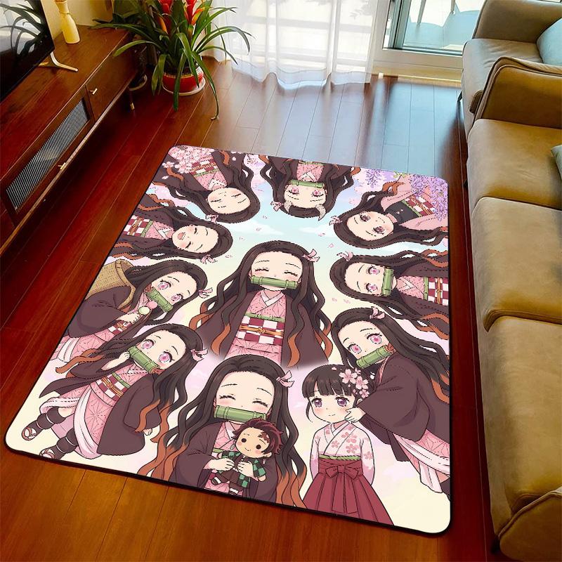 Nezuko Area Rug Carpet Non Slip Floor Mat Soft Bedroom Living Room Home Decor Anime Style -QJY