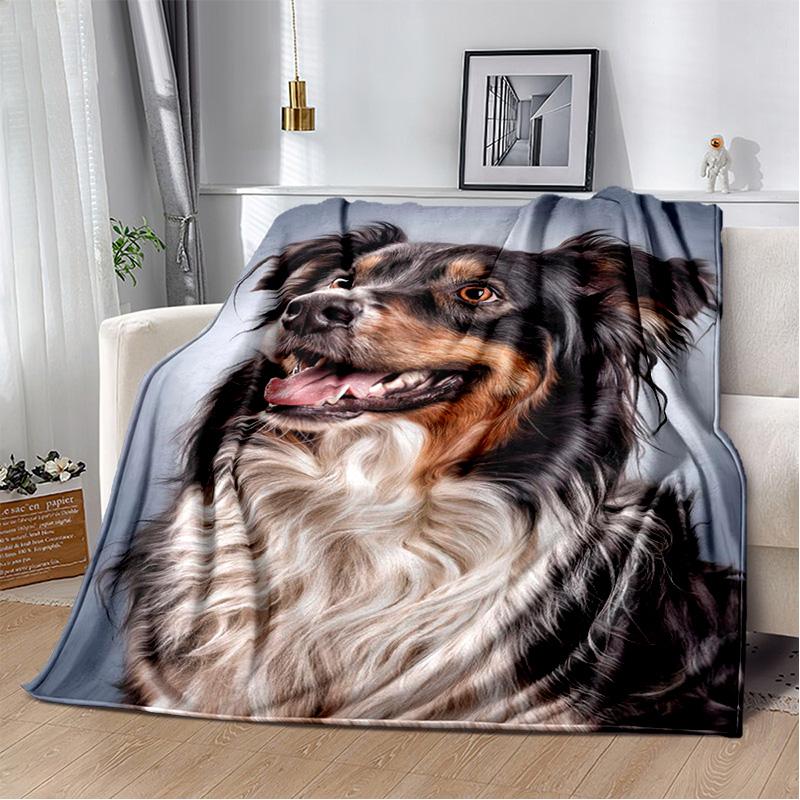 Personalized German Shepherd blanket Husky tiger camping picnic blanket living room sofa throw blanket