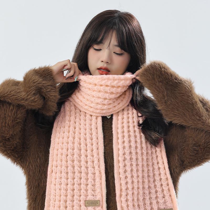 Damen Koreanischer Strickmützen- und Schal-Set – Winter Warm, Vielseitiges Design