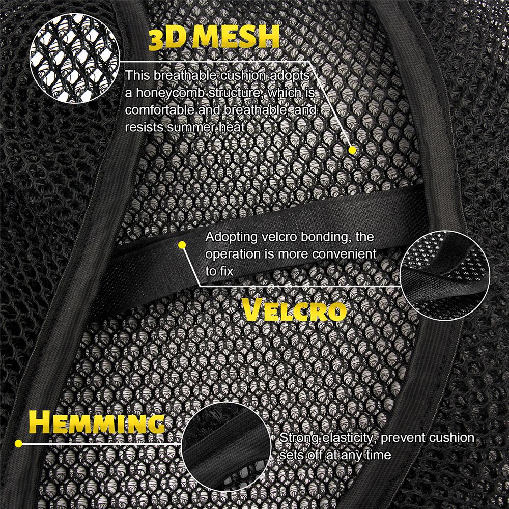 2PCS Motorcycle 3D Mesh Fabric Seat Cover Cushion Protector Breathable For Kawasaki Z400/Ninja 400 Z900 Z900 ABS