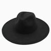 Cappello a tesa larga con visiera piatta da coppia uomo e donna autunno e inverno cappello a cilindro di lana cappello da jazz da gentiluomo