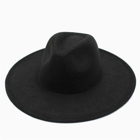 Cappello a tesa larga con visiera piatta da coppia uomo e donna autunno e inverno cappello a cilindro di lana cappello da jazz da gentiluomo