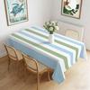 Geometric Stripes Waterproof Rectangle Tablecloth Minimalist Lines On White Printed Tables Cover for Kitchen Holiday Party