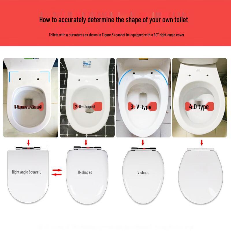 TLXT Soft-Close Thickened Toilet Seat Cover