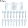 48pcs/Set Plastic Cutlery Spoons Forks Knife Flatware Reusable Tableware Disposable Plastic Tableware Knife, Fork And Spoon