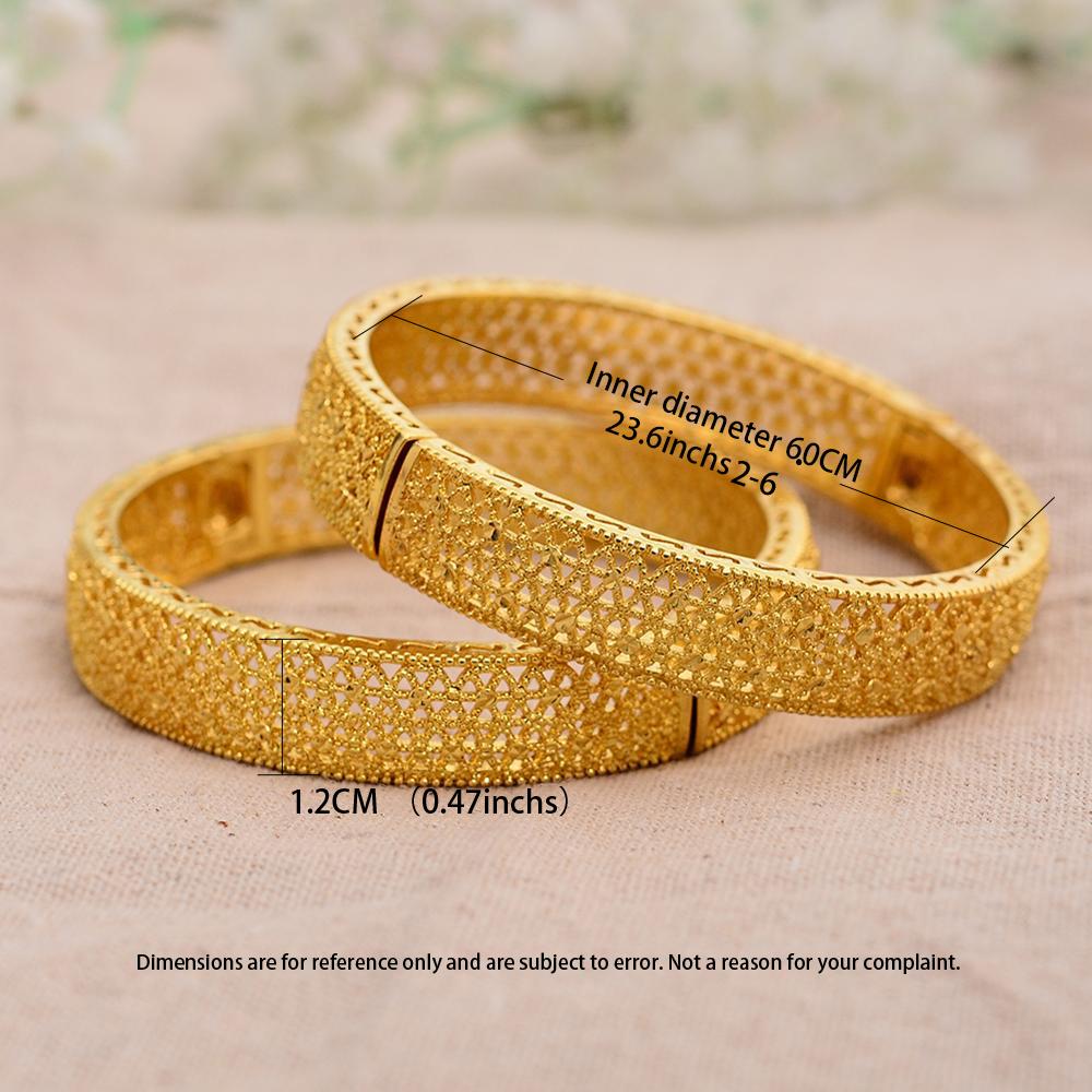Dubai Gold Color Bangles for Women Dubai Bride Wedding Ethiopian Bracelet Africa Bangle Arab Jewelry Gold Charm Bracelet