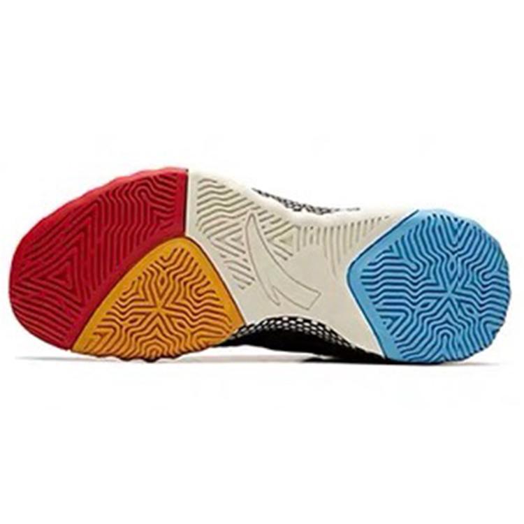 New Anta Speed Battle Anti-Slip Wear-Resistant High-Top Basketball Shoes Men's Black Yellow 11941606-4