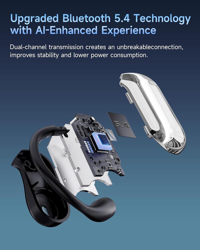 AI Language Translation Headphones with 144 Languages Real Time Earbuds Translator OWS Ear Buds for Business Travel