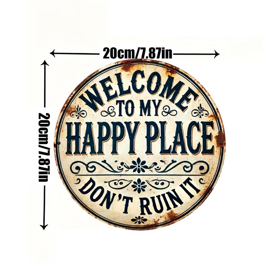 

Outdoor Metal Wall Decor Round Welcome Sign Funny Don t Ruin It Quote for Front Door Porch Patio Garden Yard Fence Home Entryway