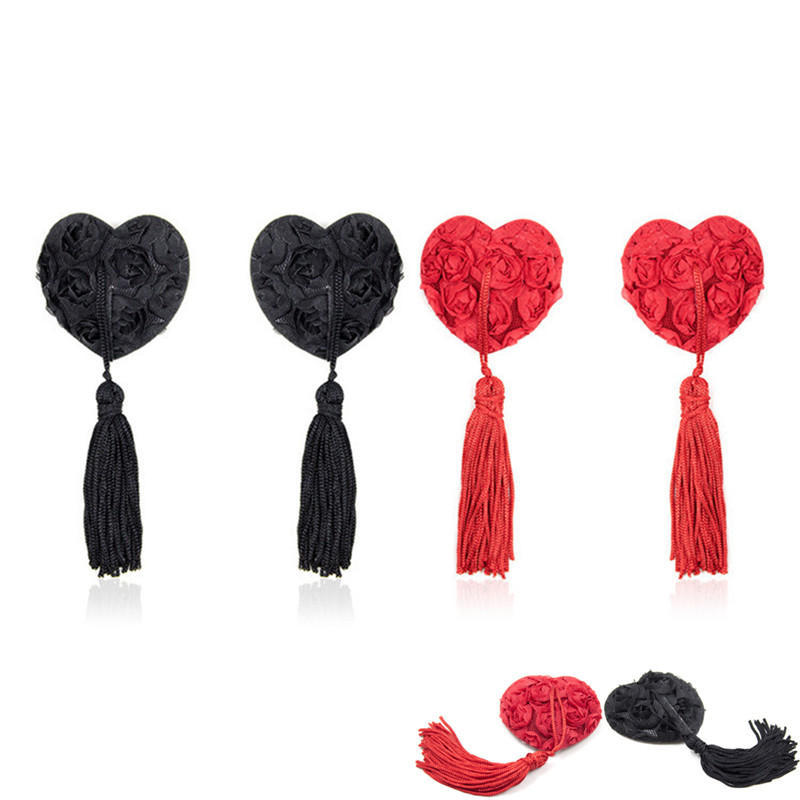 Autocollant de mamelon sexy de bondage de rose de jouet sexy pour la femme adulte 5.5*5CM
