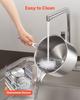 4 QT Saucepan, Stainless Steel Saucepan with Glass Lid, Multipurpose Nonstick Stainless Steel Small Cooking Sauce Pot with Ergonomic Handle, Friendly