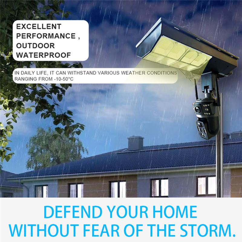 2-in-1 Multi-Functional Solar Light, Works As Street Lamp and Security Camera with Automatic Solar Charging
