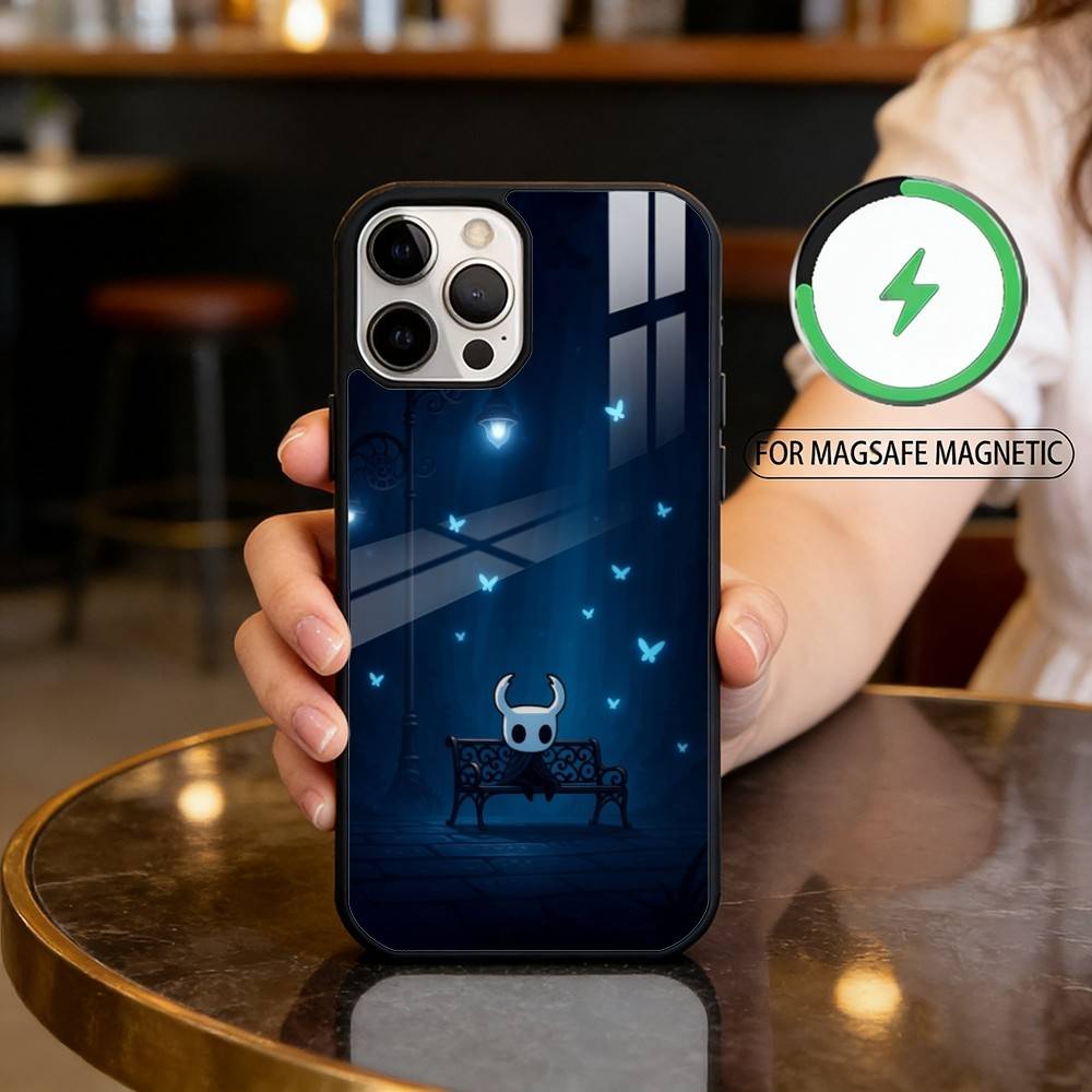 Game H-Hollow Knight Phone Case For iPhone17,16,15,14,13,12,11 Plus,Pro Max Magnetic For Magsafe Wireless Charging