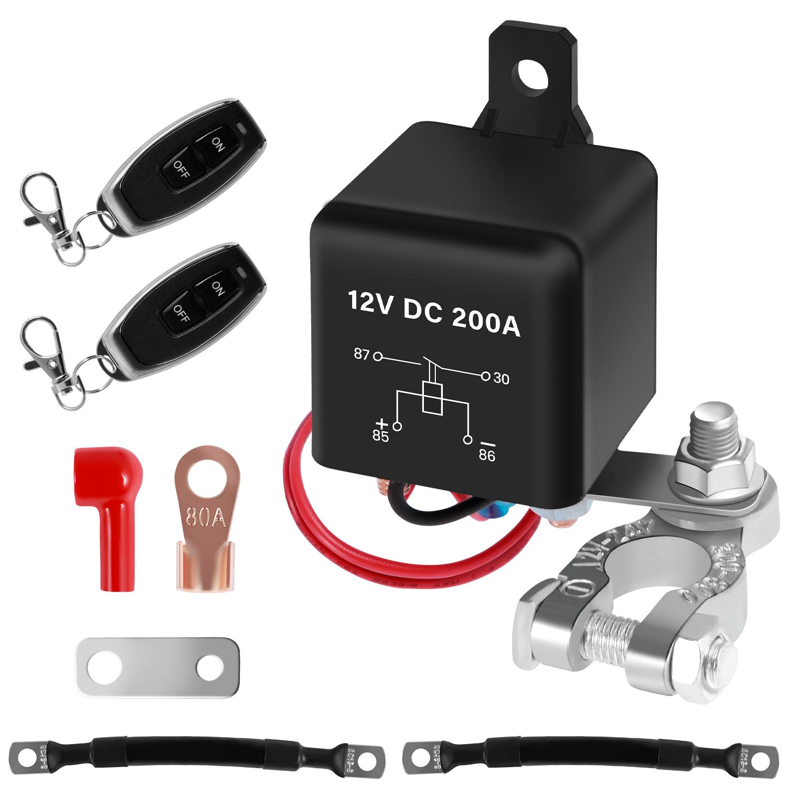 

Комплект дистанционного отключения аккумулятора DC 12 В 200 А, выключатель аккумулятора, противоугонный выключатель, выключатель аккумулятора, изолятор для автомобиля чёрный