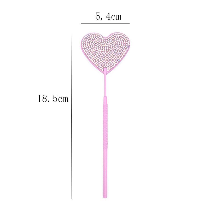 

1 шт. многофункциональное зеркало для ресниц из нержавеющей стали с увеличительным зеркалом и бриллиантом для проверки накладных ресниц, принадлежностей для макияжа