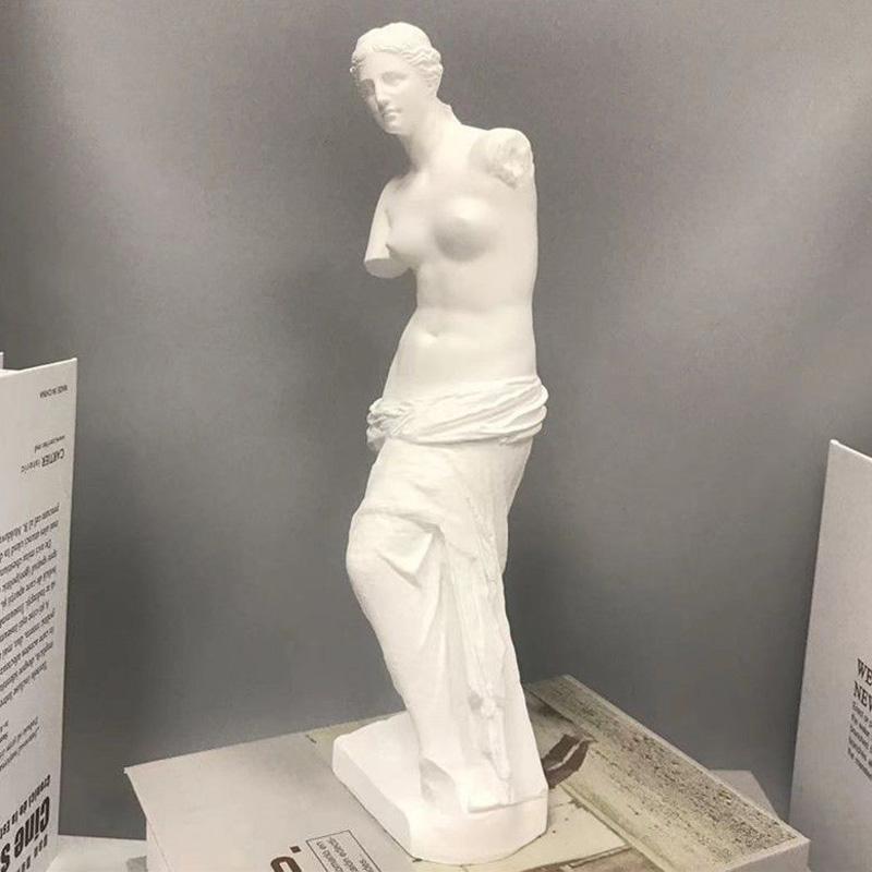 European Broken Arms Venus Plaster Statue Resin Decoration Home Room Table Sculpture Ornaments Study Office Desk Figurine Crafts