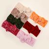 New Solid Solor Children's Hair Accessories Baby Plush Bow Headband Baby Soft and Comfortable Fabric Headband