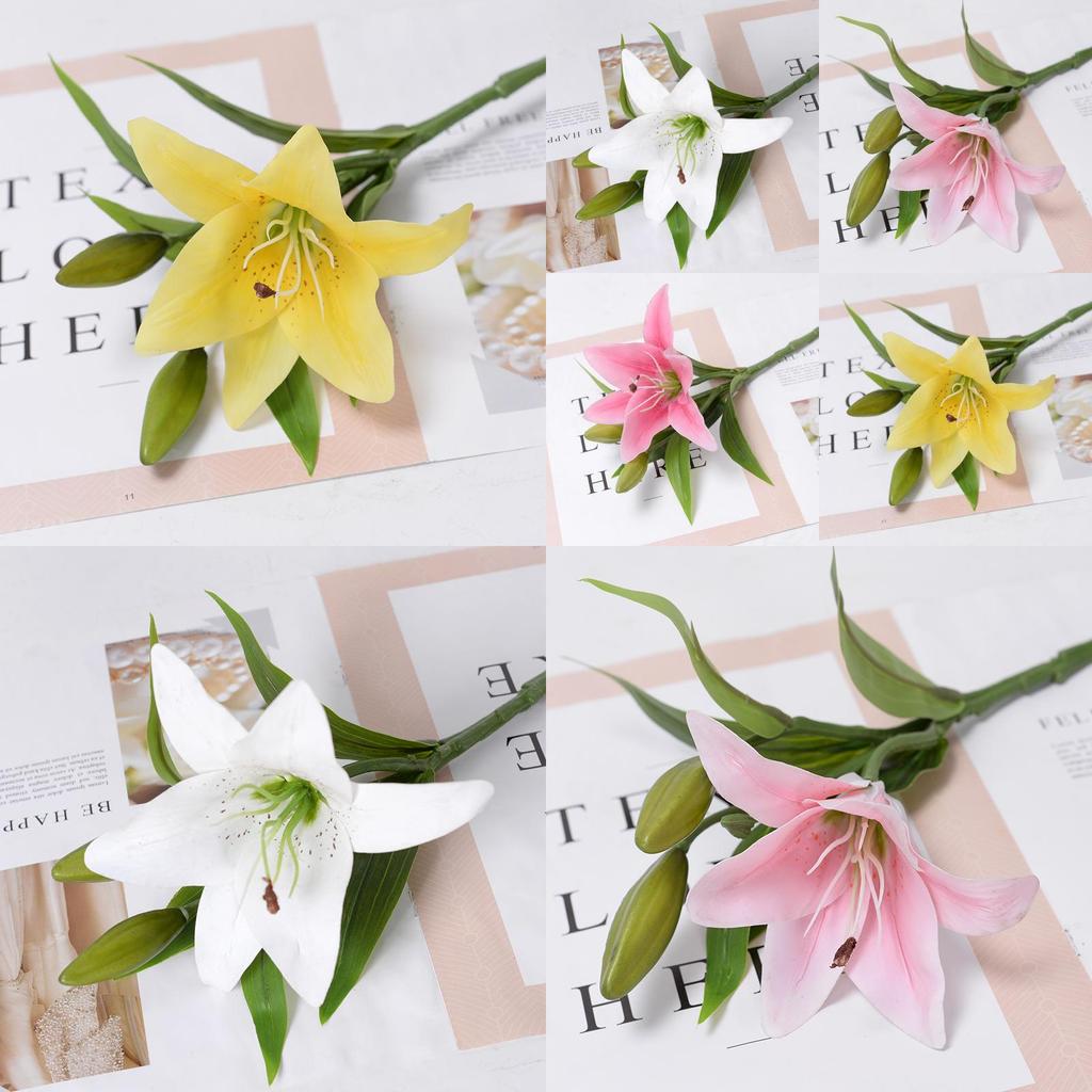 3d Fake Lily Flower Handcraft For Photography Wedding And House Decoration