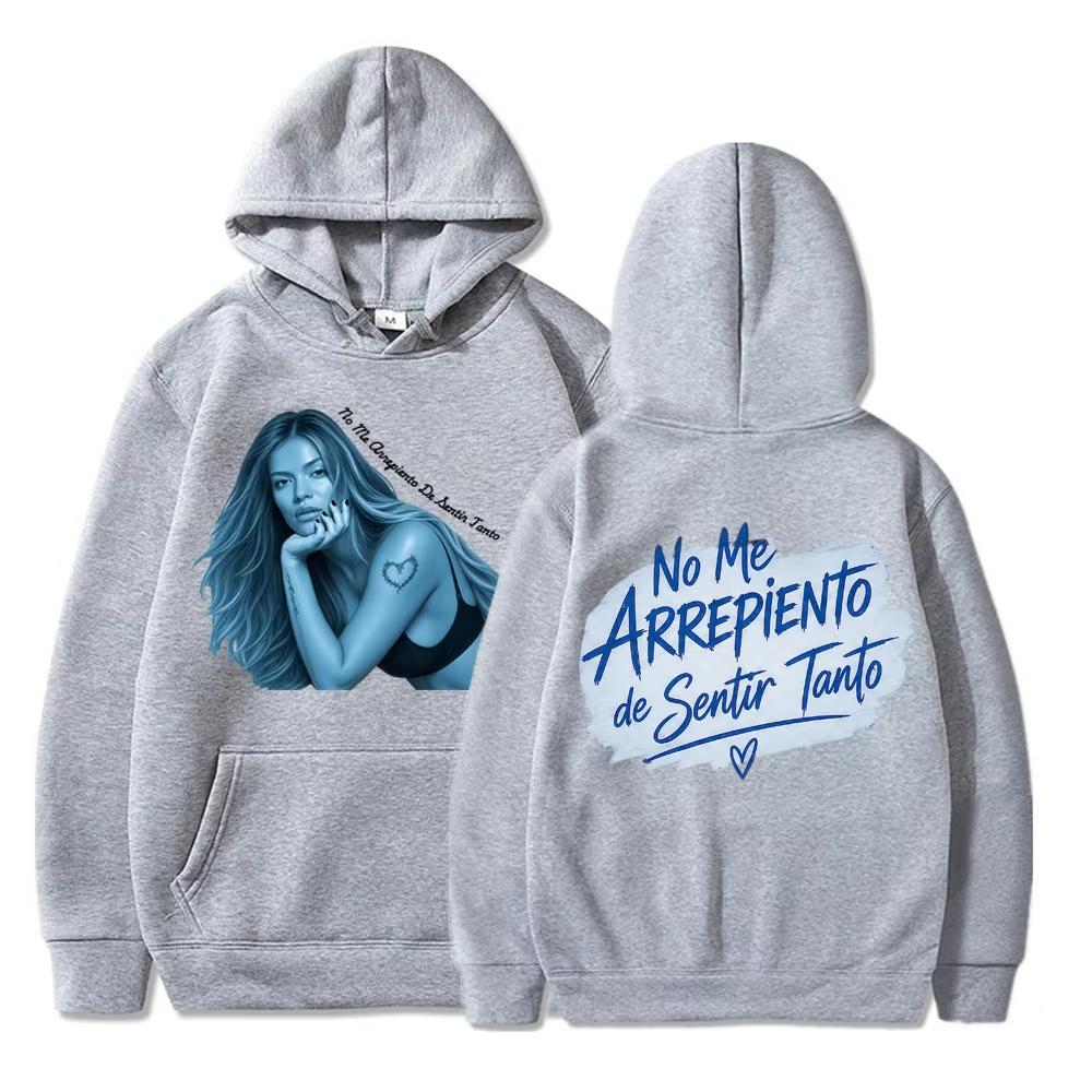 New Hot Sale Karol G No Me Arrepiento De Sentir Tanto Album 2026 Hoodies Men Women Harajuku Streetwear Hoodie Trendy Streetwear for Daily Looks