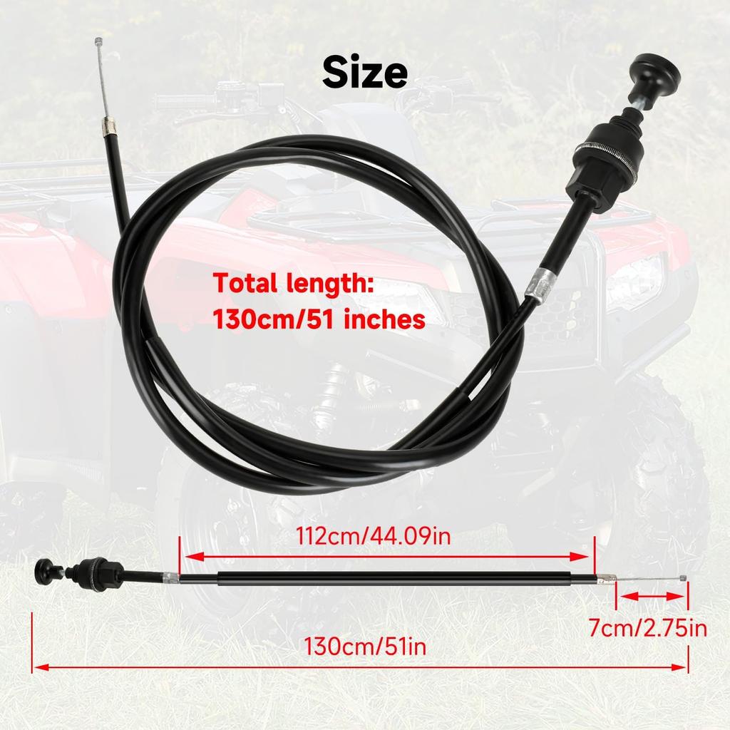 Choke Cable For Rancher 350 TRX350 TRX350FM TRX350TM TRX350FE 2000-2006 Fourtrax 300 350 Foreman 400 ATV 4 Wheeler Quad With Starter Valve Plunger