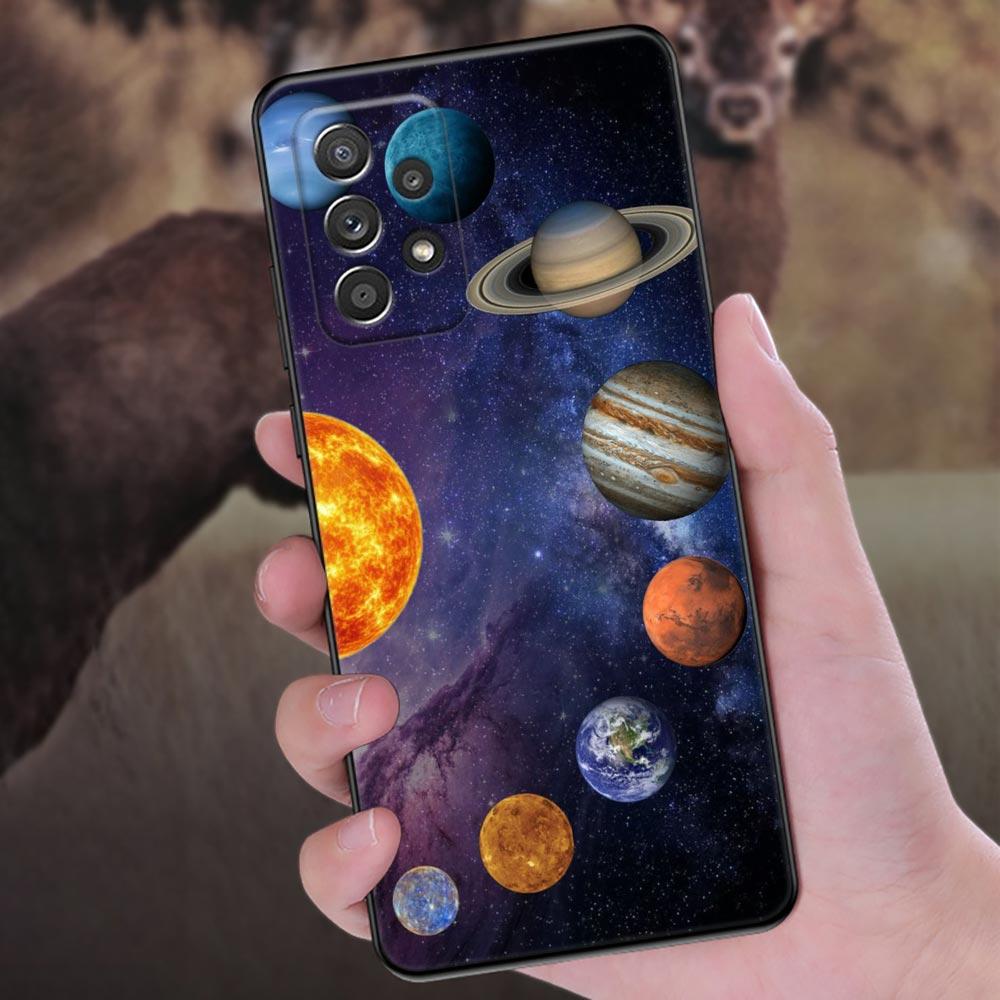 Sky Space Moon Stars Universe Phone Case For Samsung Galaxy A57 A56 A37 A55 A36 5G A26 A54 A52 A35 A34 A25 A17 A16 A15 A07 Cover
