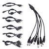 5.5*2.1mm 1 Female To 2 3 4 5 6 8 Male DC Power Adapter Connector Wire DC Power Splitter Cable for CCTV Camera LED Strip Lights