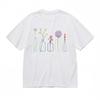 Women's  Breathable Classic T-Shirt Multicolor Vase with Dandelion Design Tee