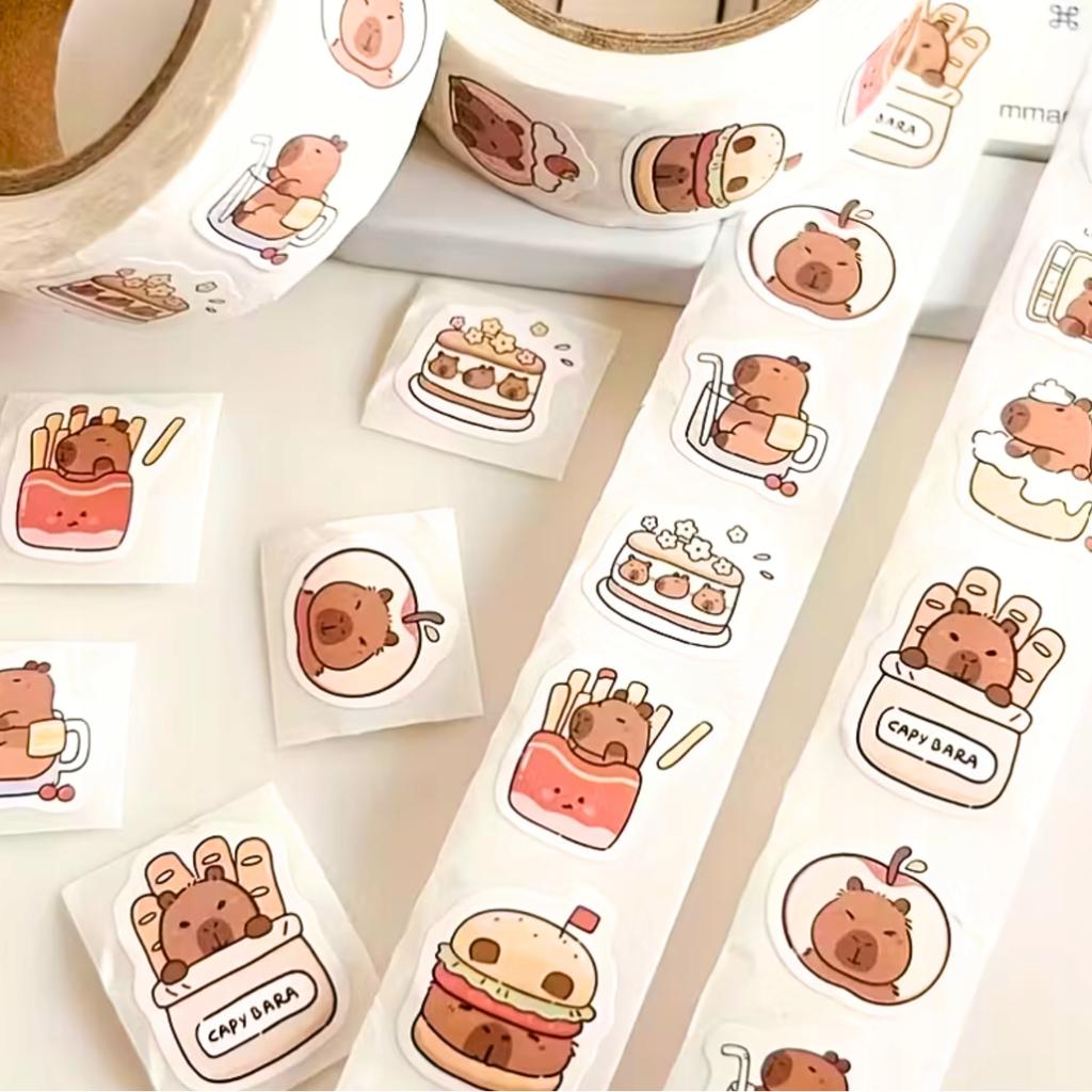 Capybara Stickers Set Of 500 Motivational For Kids Gift Roll