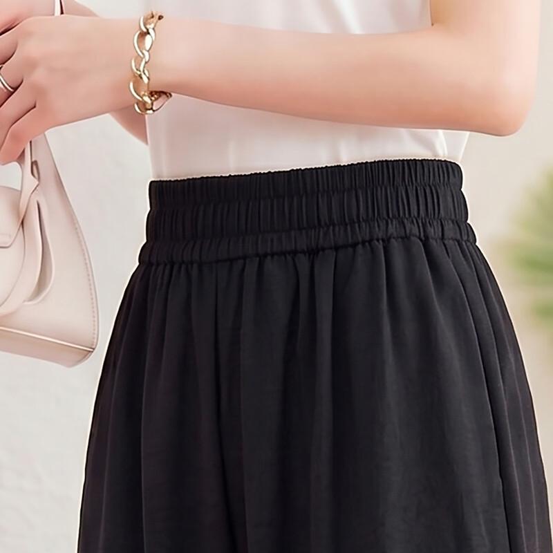 Women's Chinese Style Print Elastic Waist Lantern Pants