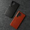 Real Cowhide Leather Phone Case For Samsung Galaxy S24 Ultra S23 Plus S22 S2+ Full Grain Edges Protective Hard Back Cover Coque