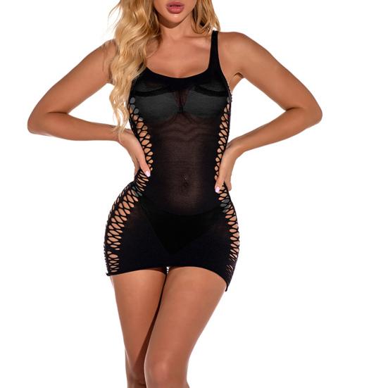 Underwear Dress Hollow Out Butt Lift Summer Pure Color Hip Wrap Night Dress for Bedroom