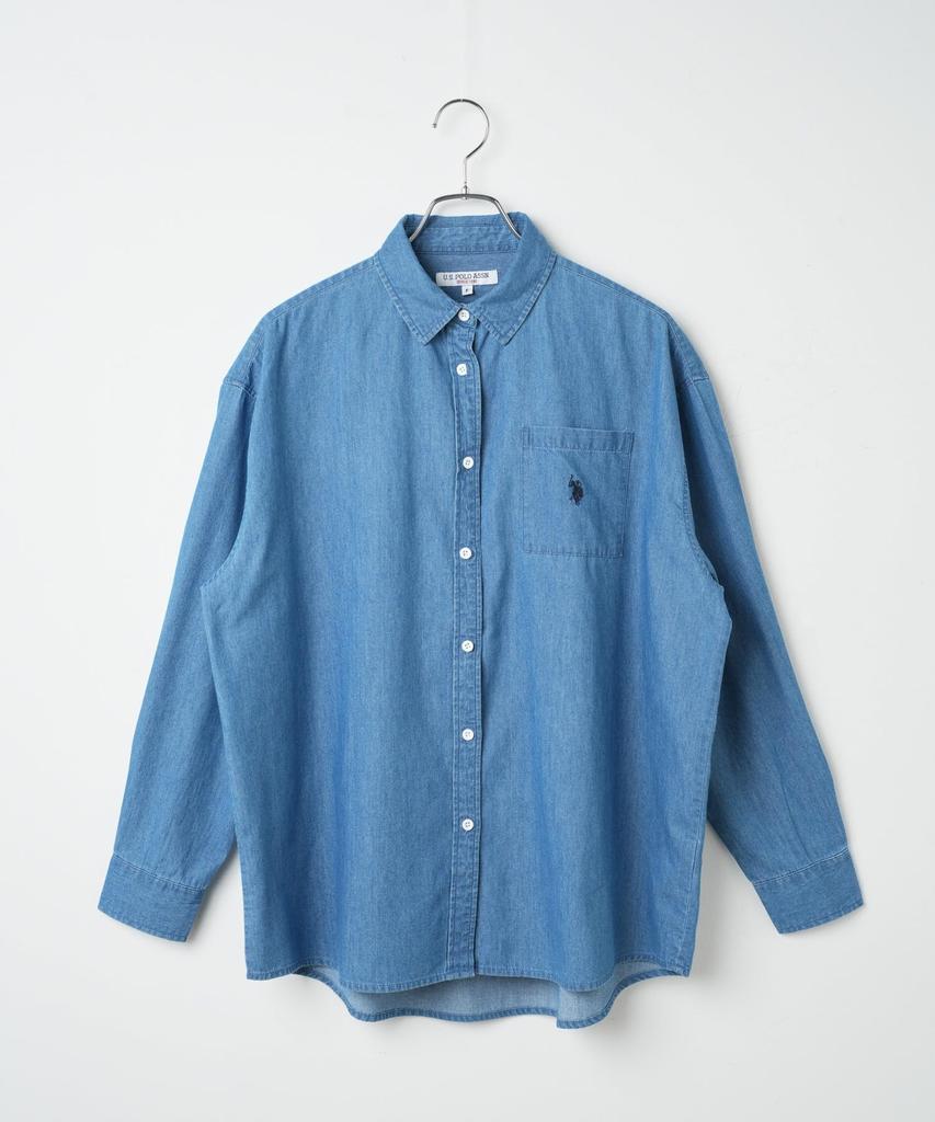 WEGO USPOLO BIG Medium Size F Shirt, Women's, Denim,