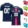 Personalised Tops Shirts Mens Girls With Name Number Custom Football Jerseys For Boys Training Suit